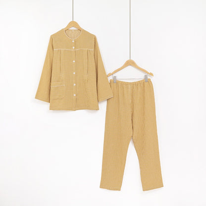 Maternity & Nursing Side Seamless Double Gauze Pajamas