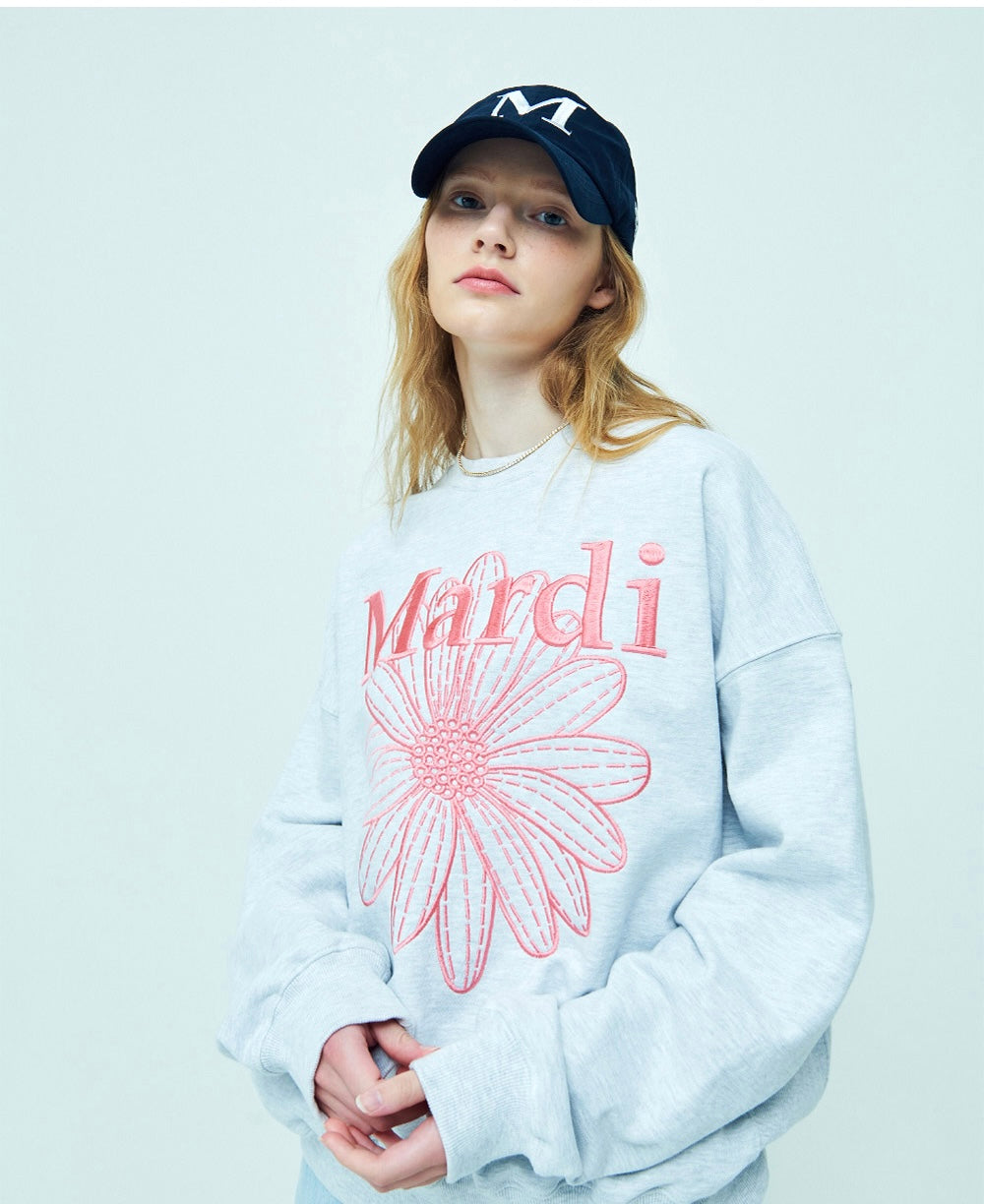 Sweatshirt flowermardi needlework HEATHER CORAL