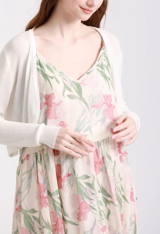 Blossom Maxi - Floral Sundress & Cardigan Set