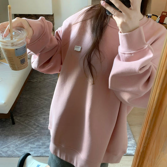 ADER EOFFOR Pink Fleece-Lined Sweatshirt