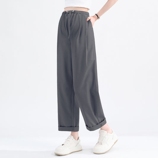 Petite Tencel Harem Pants Dark Grey