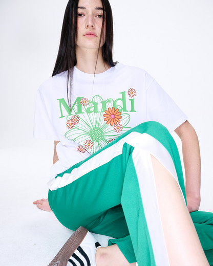 T-shirt flowermardi blossom white green