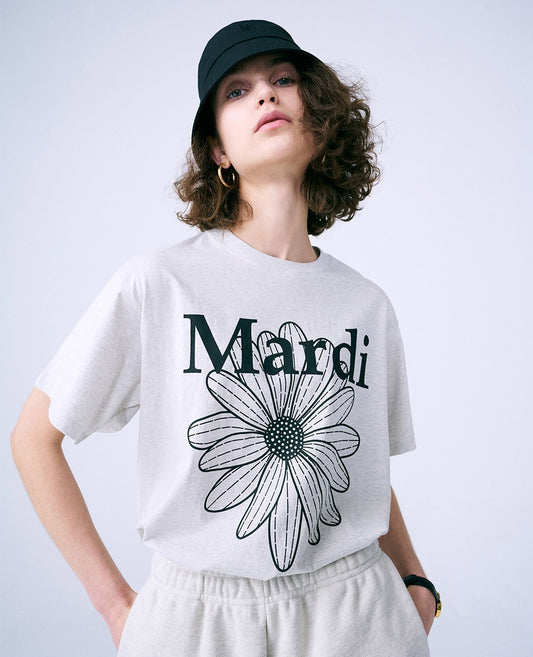 T-shirt flowermardi ivory black