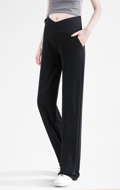 Wide Leg Crossover Waist Modal Pant